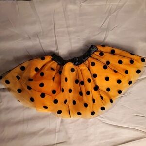 Halloween Orange & Black Polka Dot Pet Tutu Dog/Cat/Farm Animal Costume Large